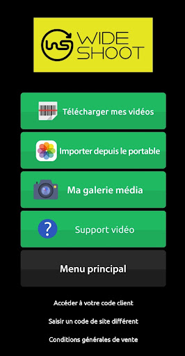 Android application WIDESHOOT screenshort