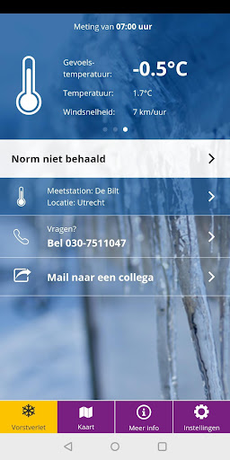 Vorstverlet bouw - CNV weer app op de bouwplaats