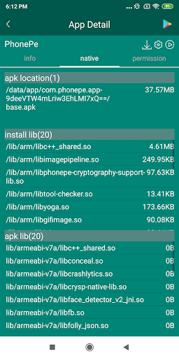 App Detail & Apk Analyzer Screen 3