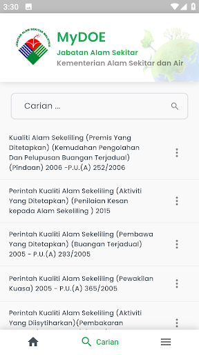 MyDOE Screen 2