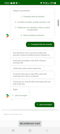 Android application PlayIP Atendimento screenshort