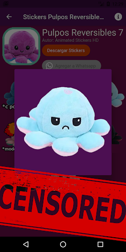 Reversible Octopus Stickers for WhatsApp.