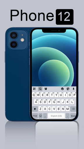 Android application Blue Phone 12 Keyboard Backgro screenshort