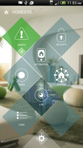 Android application Homesys screenshort