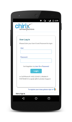 Android application Chirix screenshort
