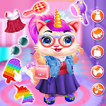 Cover Image of Download Twins Unicorn Pets Hairs Care  APK
