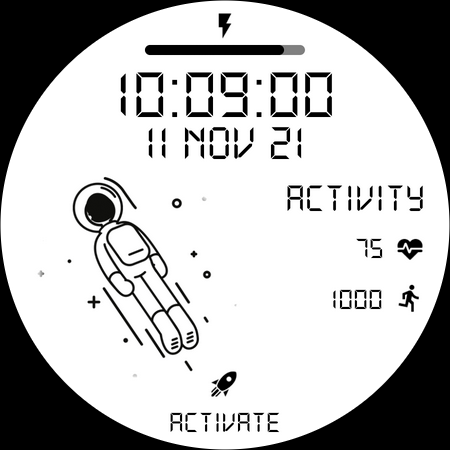 Spaceman Watch Face screenshot 7