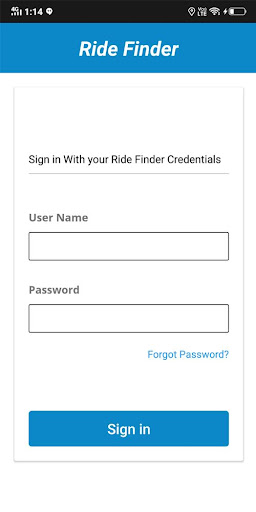 Android application FalconAVL Ride Finder screenshort