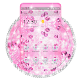 Sweet Pink Crystal Bowknot Theme icon