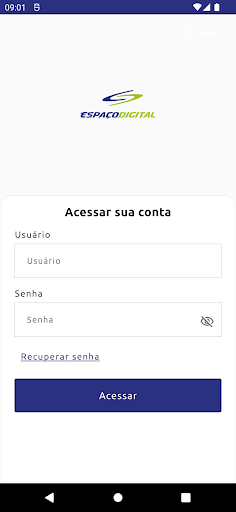 Android application Espaço Digital screenshort