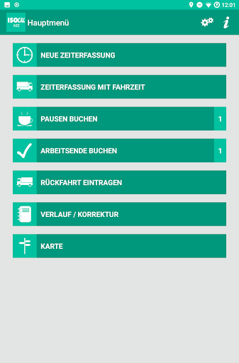 Android application ISOCAL MZ screenshort