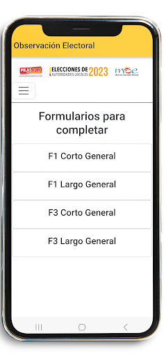 Android application Observación Electoral screenshort