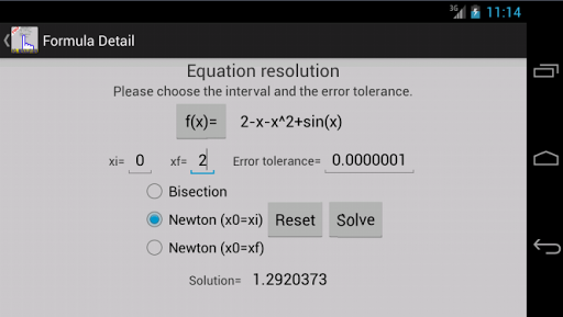 Equations Resolution PRO Screen 3