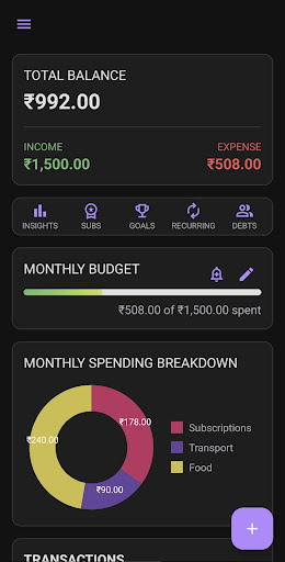 Transactr  Expense Tracker