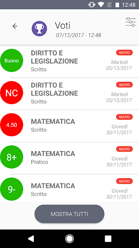 Android application MasterCom Famiglie screenshort