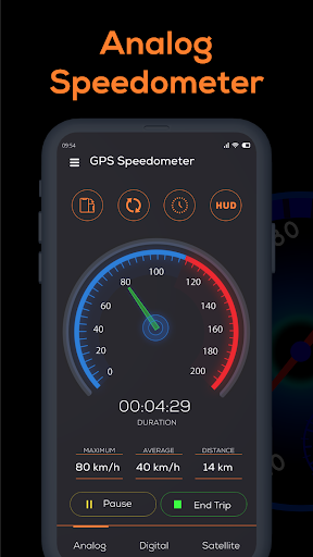 Android application Speedometer Mileage Tracker screenshort