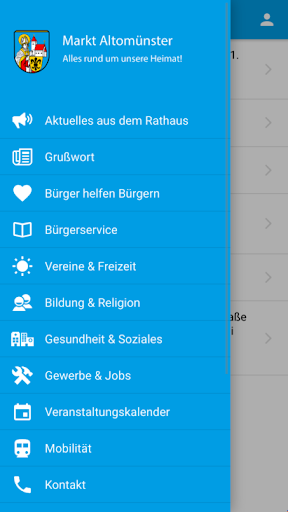 Android application Markt Altomünster screenshort