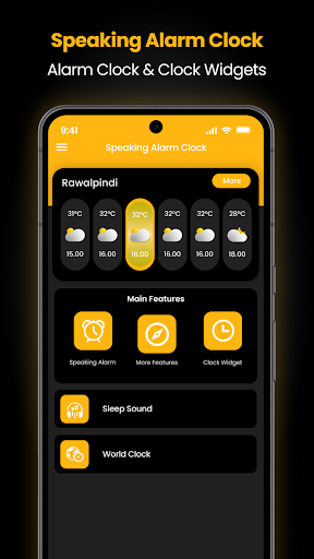 Speaking Alarm Clock Widgets Screen 2