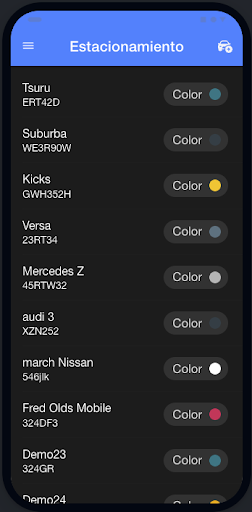 Android application Ecco Estacionamiento screenshort