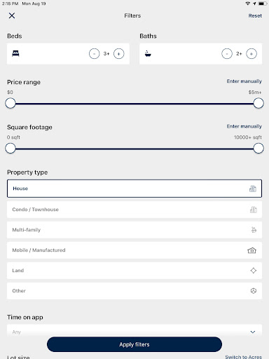 Liz Moore Home Search Screenshot