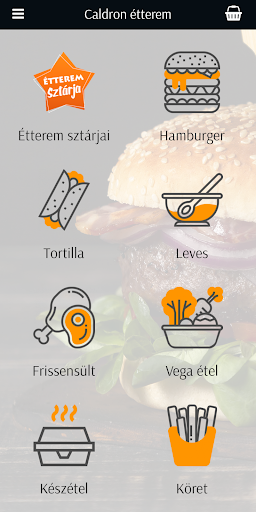 Android application Caldron étterem screenshort