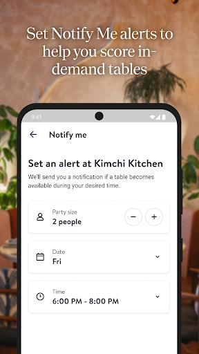 Screenshot of OpenTable