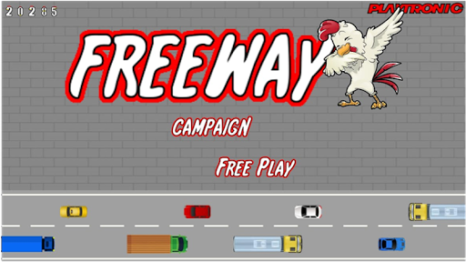 freeway - jogo da galinha atravessando a rua 