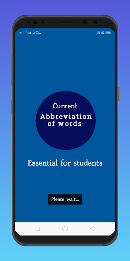 Android application Abbreviation of words screenshort