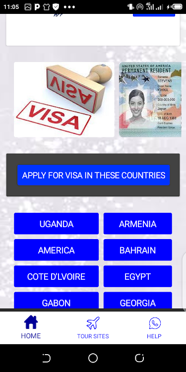 Visa app