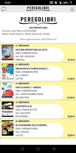Android application PeregoLibri screenshort