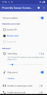 Proximity Sensor Screen Lock Screenshot