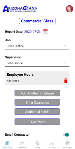 Android application Arizona Glass Specialists screenshort