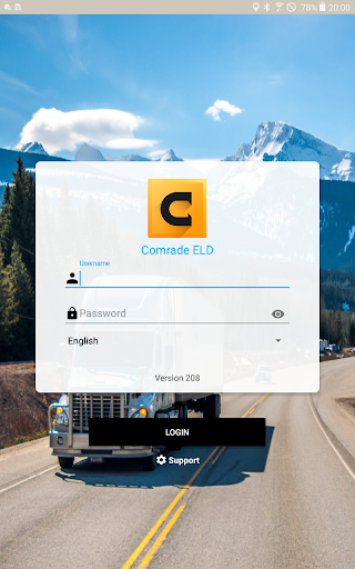 Android application Comrade ELD screenshort