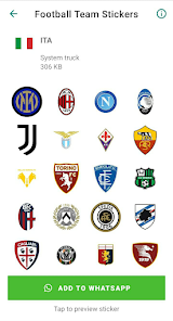 Screenshot 10 Football team Stickers android