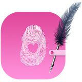 Journal app with a fingerprint lock & passcode icon