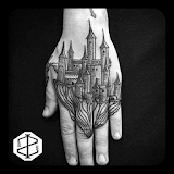 Castle Tattoo Design icon