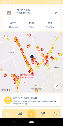 Android application India Against Road Crash - Cha screenshort