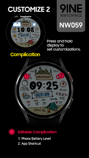 NW059: Digital watch face screenshot 5