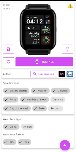 Amazfit GTS WatchFaces Screen 3