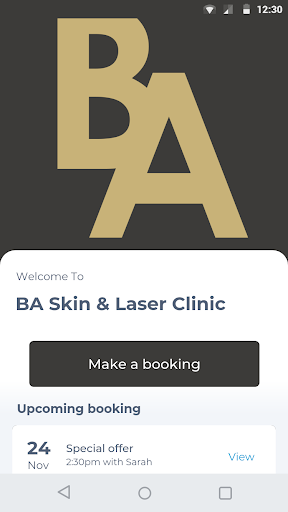Android application BA Skin & Laser Clinic screenshort