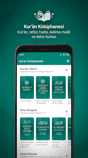 Android application Kur'an Kütüphanesi screenshort