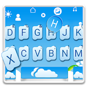 Blue Cloud Message Keyboard Theme
