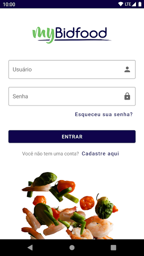 Android application MyBidfood Brasil screenshort