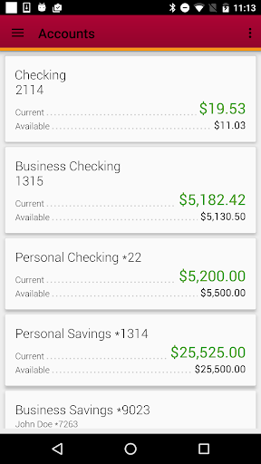Android application ACMG FCU Mobile Banking screenshort
