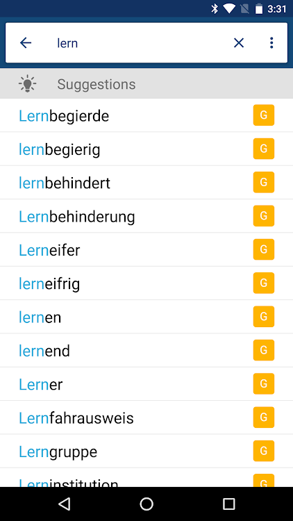 German English Dictionary - 11.1.0 - (Android)