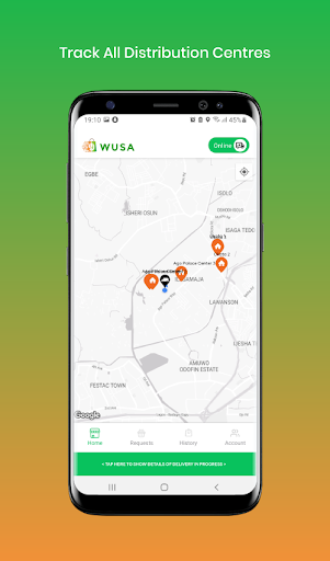 Android application Wusa Logistics screenshort