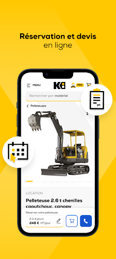 Android application Kiloutou - Location matériels screenshort