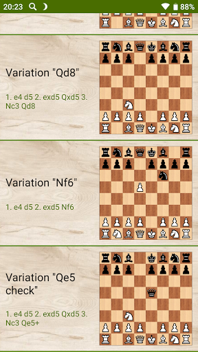 Screenshot of e4 d5 - playing white! (Full)