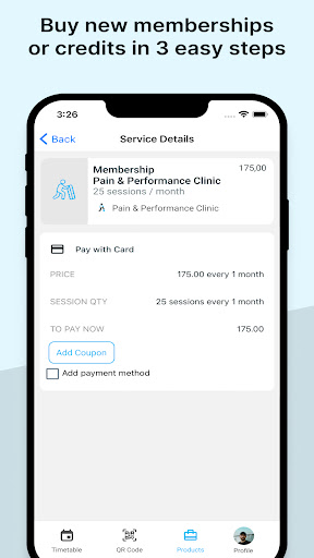 Pain & Performance Clinic Screen 2