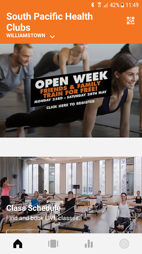 Android application South Pacific Health Clubs screenshort